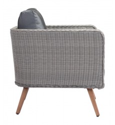  Monaco Arm Chair Natural & Gray  (703912) - Zuo Modern