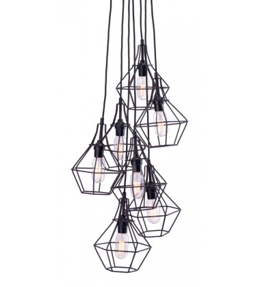  Palmerston Ceiling Lamp Distressed Black (98416) - Zuo Modern