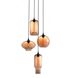  Lambie Ceiling Lamp Rust & Amber (98425) - Zuo Modern