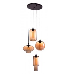  Lambie Ceiling Lamp Rust & Amber (98425) - Zuo Modern