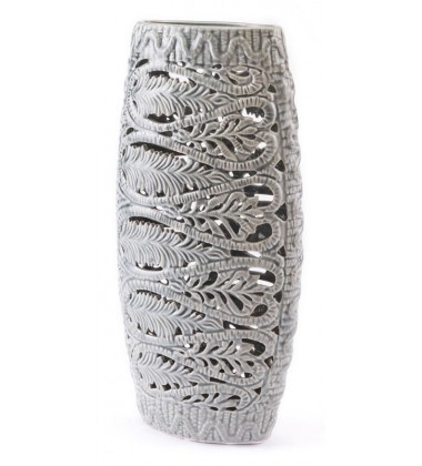  Leaves Tall Vase Gray (A10019) - Zuo Modern