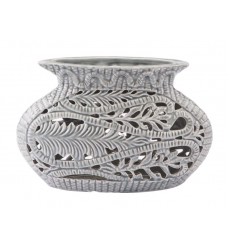  Leaves Short Vase Gray (A10022) - Zuo Modern