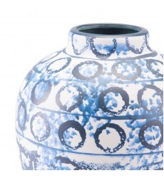  Ree Md Vase Blue & White (A10040) - Zuo Modern