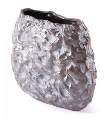  Stones Md Vase Metallic Brown & White (A10111) - Zuo Modern