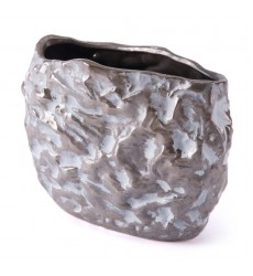  Stones Sm Vase Metallic Brown & White (A10112) - Zuo Modern