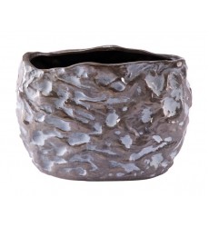  Stones Sm Vase Metallic Brown & White (A10112) - Zuo Modern