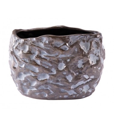  Stones Sm Vase Metallic Brown & White (A10112) - Zuo Modern