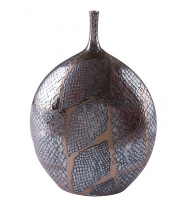  Snake Skin Sm Bottle Metallic Black & Brown (A10114) - Zuo Modern