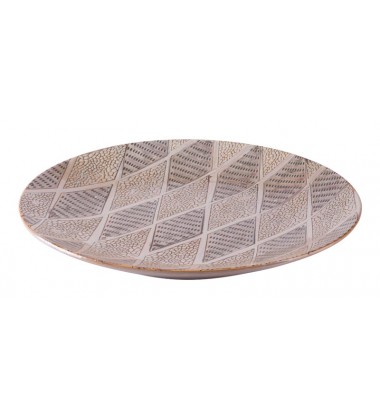  Ikat Plate Brown (A10119) - Zuo Modern