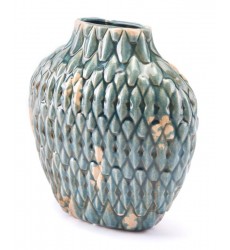  Seta Short Vase Distressed Blue (A10171) - Zuo Modern