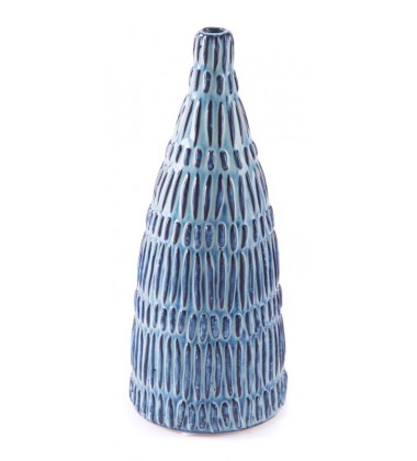  Coastal Sm Bottle Blue & White (A10198) - Zuo Modern
