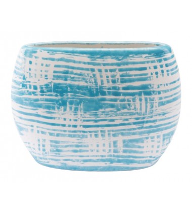  Washed Planter Blue & White (A10283) - Zuo Modern
