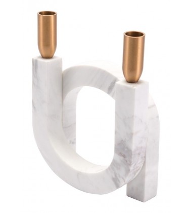  Circular Candle Holder Matte White (A10315) - Zuo Modern
