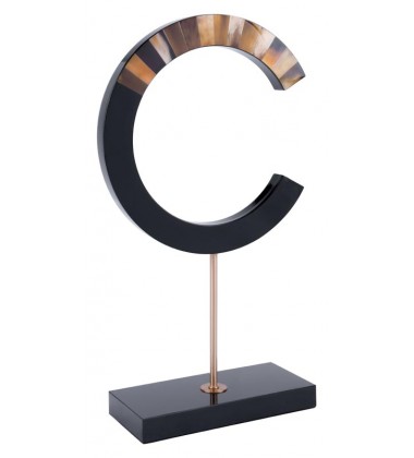  C-Shape With Marble Stand Black (A10322) - Zuo Modern
