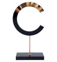  C-Shape With Marble Stand Black (A10322) - Zuo Modern
