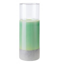  Stoneware Candle Holder Lg Green & Gray (A10383) - Zuo Modern