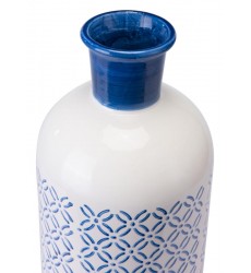  Bottle Lg Steel Blue & White (A10389) - Zuo Modern