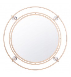  Floating Round Lucite Mirror Gold & Lucite (A10438) - Zuo Modern