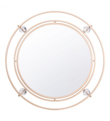  Floating Round Lucite Mirror Gold & Lucite (A10438) - Zuo Modern
