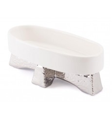  Queen Bowl Sm White & Silver (A10460) - Zuo Modern