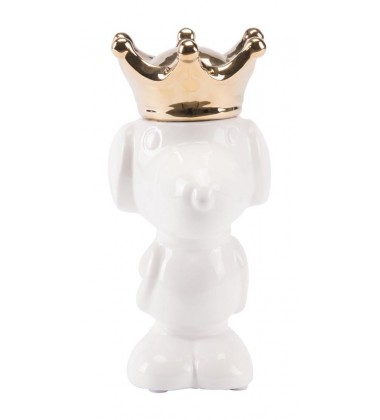 Dog With Crown White & Gold (A10504) - Zuo Modern