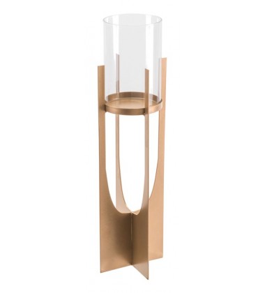 Equis Gold Candle Holder Lg Gold (A10752) - Zuo Modern Equis Gold Candle Holder Lg Gold (A10752) - Zuo Modern