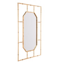  Bamboo Rectangular Mirror Gold (A10774) - Zuo Modern