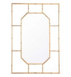  Bamboo Rectangular Mirror Gold (A10774) - Zuo Modern