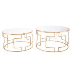  King Set Of 2 Tables Gold (A10786) - Zuo Modern