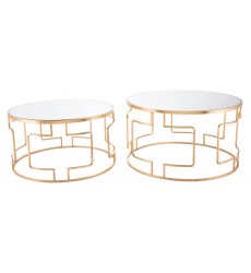  King Set Of 2 Tables Gold (A10786) - Zuo Modern