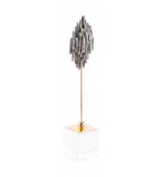  Black Stone Pedestal Sm Black (A10949) - Zuo Modern