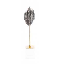  Black Stone Pedestal Sm Black (A10949) - Zuo Modern