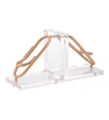 Clips Bookends Gold (A11003) - Zuo Modern