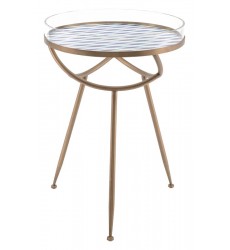  Lattice Round Table Blue (A11021) - Zuo Modern
