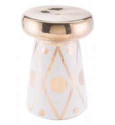  Dots Garden Seat Gold & White (A11072) - Zuo Modern