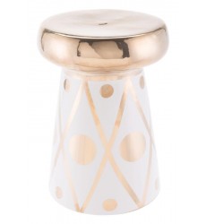  Dots Garden Seat Gold & White (A11072) - Zuo Modern