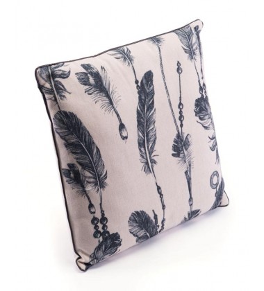  Western Pillow Black & Beige (A11096) - Zuo Modern