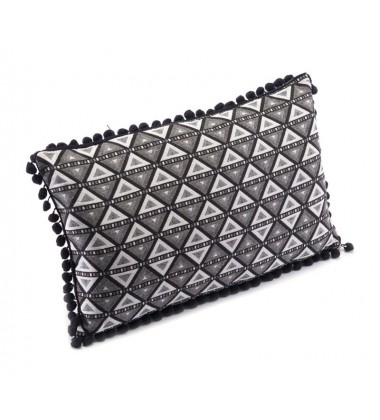  Triangles Pillow Black & White (A11098) - Zuo Modern
