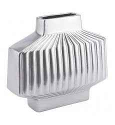  Tower Medium Vase Matte Silver (A11321) - Zuo Modern
