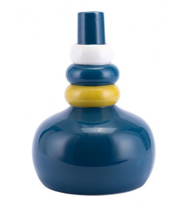  Rings Large Vase Teal (A11324) - Zuo Modern