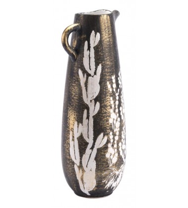  Jaci Large Jar Antique Gold & White (A11394) - Zuo Modern