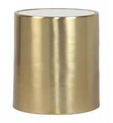  Emma Accent Table White Marble & Brass (A11565) - Zuo Modern