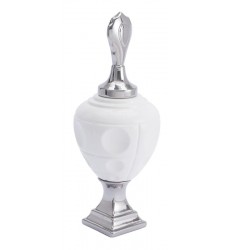  Geisha Md Jar White & Silver (A11594) - Zuo Modern