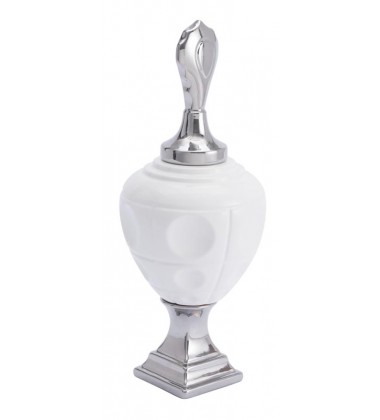  Geisha Md Jar White & Silver (A11594) - Zuo Modern
