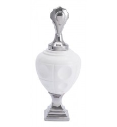  Geisha Md Jar White & Silver (A11594) - Zuo Modern