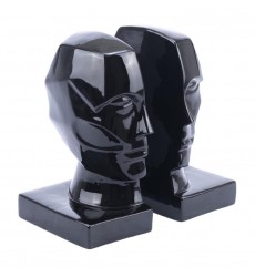  Face Bookends  Black (A11596) - Zuo Modern