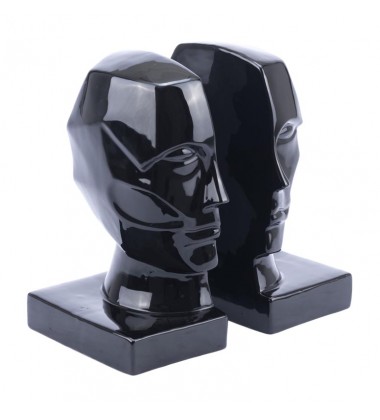  Face Bookends  Black (A11596) - Zuo Modern