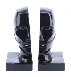  Face Bookends  Black (A11596) - Zuo Modern