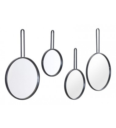  Set Of 4 Round Mirrors Black (A11633) - Zuo Modern