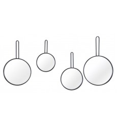  Set Of 4 Round Mirrors Black (A11633) - Zuo Modern